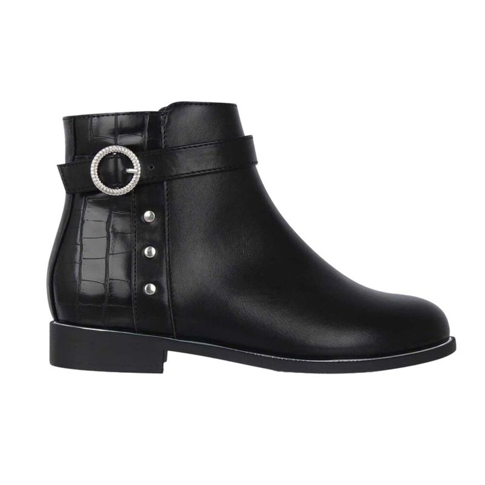 Miso Girls Buckle Ankle Boots / Black